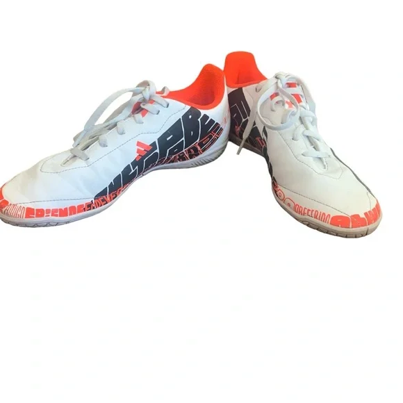 Adidas Unisex-Child X Speedportal Messi.4 Indoor Soccer Shoes, orange, size 6 - Picture 6 of 6